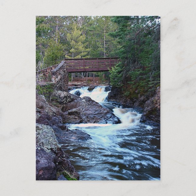 Fluss von der Brücke Postkarte (Vorderseite)