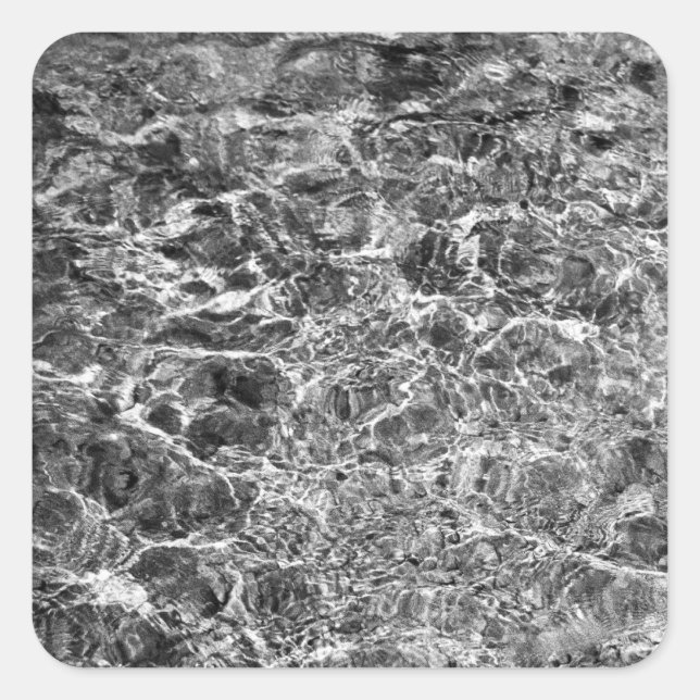 Fluss Water Ripples Quadratischer Aufkleber (Vorderseite)