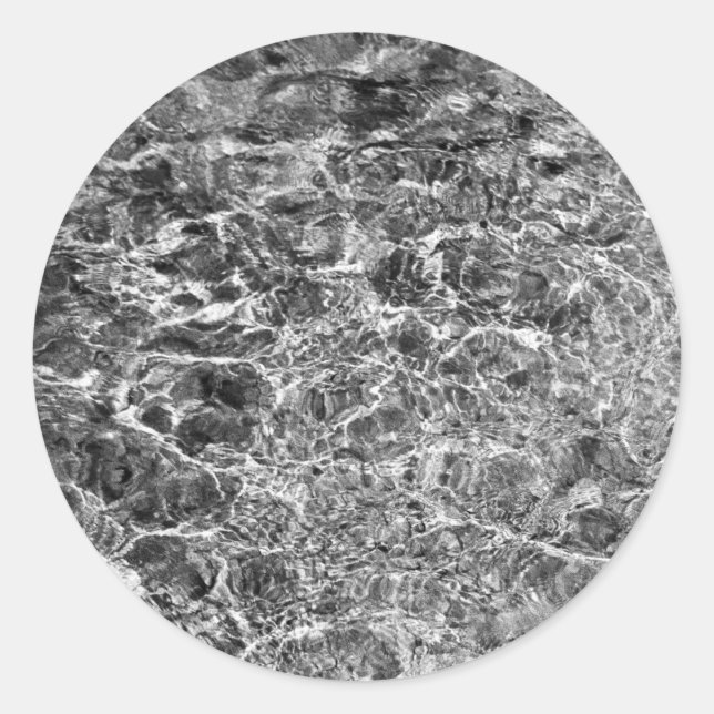 Fluss Water Ripples Runder Aufkleber (Vorderseite)