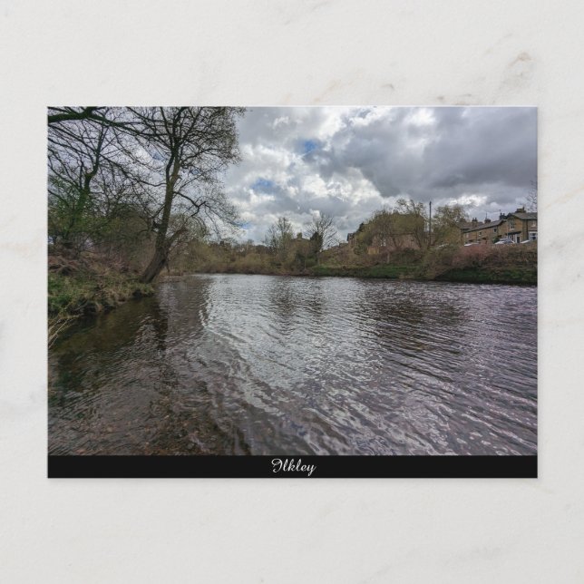 Fluss Wharfe Postkarte (Vorderseite)