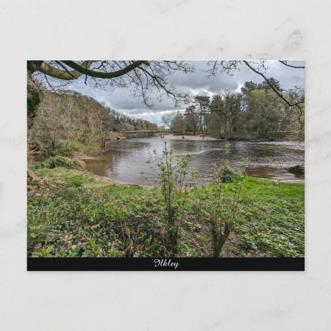 Fluss Wharfe Postkarte (Vorderseite)