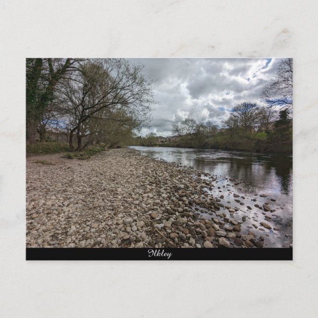 Fluss Wharfe Postkarte (Vorderseite)