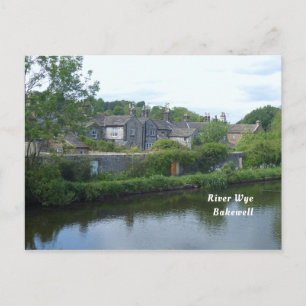 Fluss Wye Bakewell Derbyshire England Landschaftli Postkarte