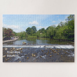 Fluss Wye Bakewell Derbyshire England Landschaftli Puzzle