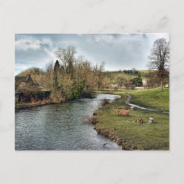 Fluss Wye in Bakewell Postkarte