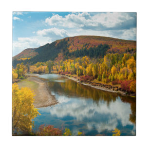 Fluss Yampa im Herbst Fliese