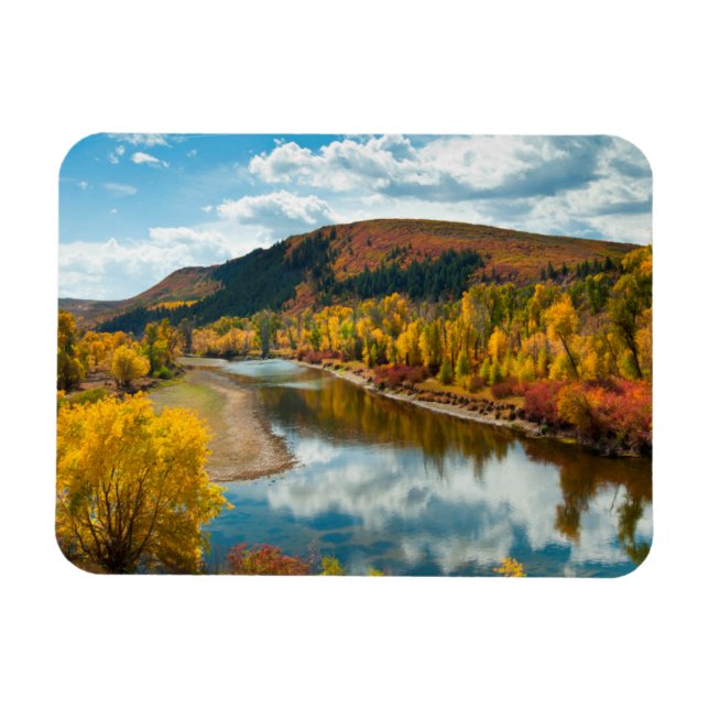 Fluss Yampa im Herbst Magnet (Horizontal)