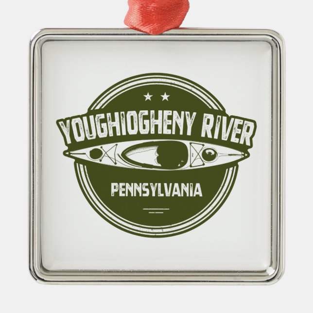 Fluss Youghiogheny, Pennsylvania Ornament Aus Metall (Vorne)