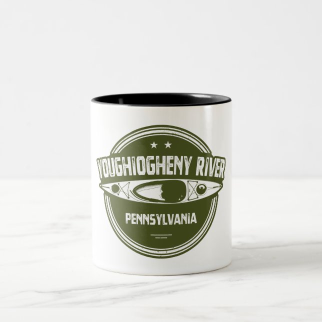 Fluss Youghiogheny, Pennsylvania Zweifarbige Tasse (Mittel)