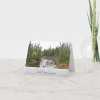 Fluss zwischen den Evergreens - Sympathy Card