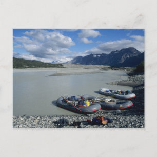 Flussabwärtsfahren auf dem Alsek River Postkarte