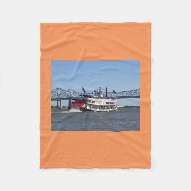 Flussboot-Fliesblanket Fleecedecke (Vorderseite)