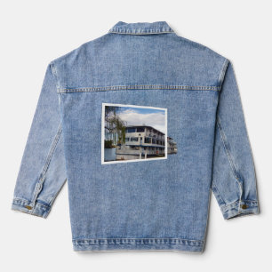 Flussboot-Pop-Out-Kunst, Jeansjacke