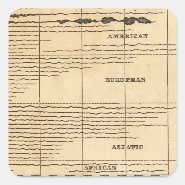 Flüsse, Berge Quadratischer Aufkleber (Vorderseite)
