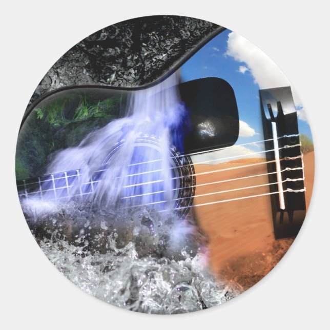 Flüsse in der Wüste Runder Aufkleber (Vorderseite)