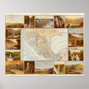 Flüsse in Mexiko Poster