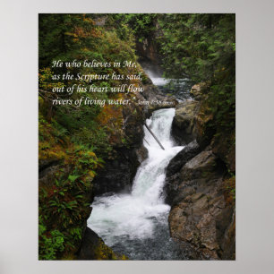 Flüsse lebendes Wasser-des inspirierend Poster