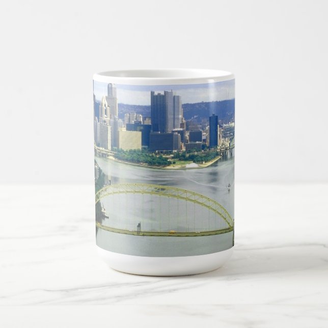 Flüsse Pittsburghs Pennsylvania Kaffeetasse (Mittel)