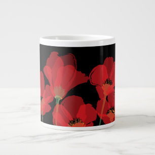 Flüsse Rouges Sur Noir Jumbo-Tasse