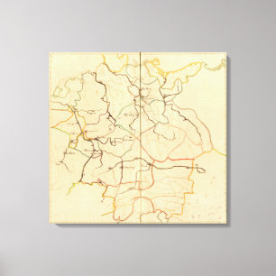 Flüsse und Täler Deutschlands Leinwanddruck