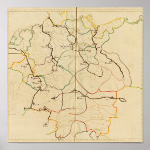 Flüsse und Täler Deutschlands Poster