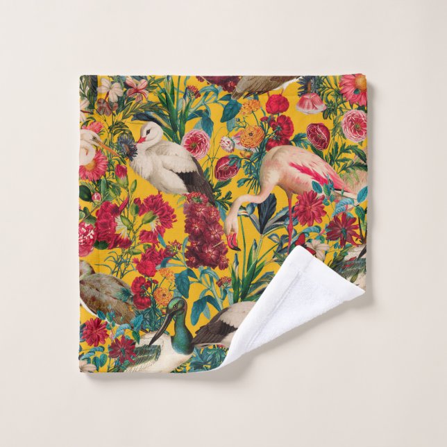 FLÜSSE UND VÖGEL XVIII BADHANDTUCH SET (Waschlappen)