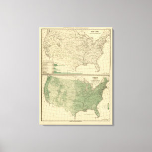 Flusseinzugsgebiete, Forstwirtschaft Leinwanddruck