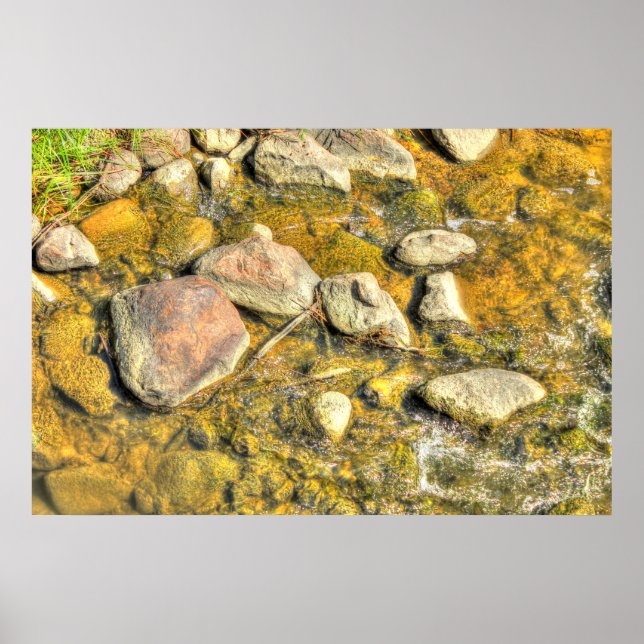 Flussfelsen Poster (Vorne)