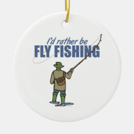 Flussfischerei in Gewässern Keramikornament