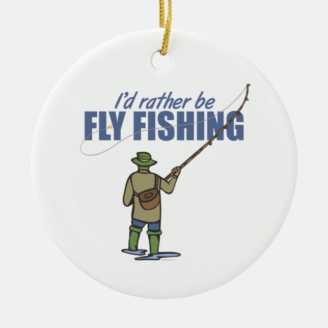 Flussfischerei in Gewässern Keramikornament (Vorne)