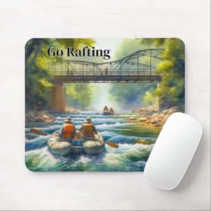 Flussfloßfahrt / Weißwasser-Mauspad Mousepad