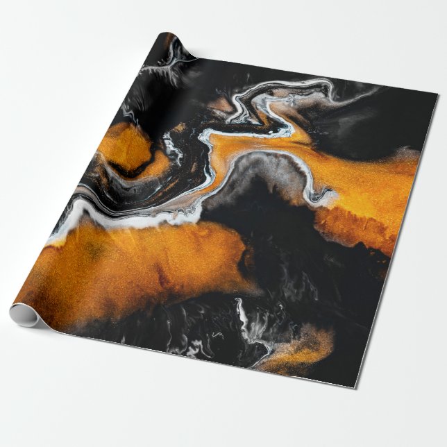 Flüssig-Acrylbild mit kunstvoll gemischten Farben Geschenkpapier (Ungerollt)