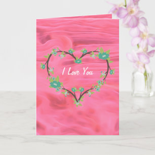 Flüssig Rosa Ich liebe dich Herz Individuelle Gruß Karte