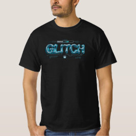 Flüssige Chrome-Typografie T-Shirt