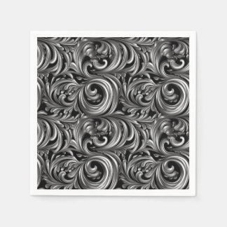 Flüssige Elegance - metallisches schwarzes Flüssig Serviette