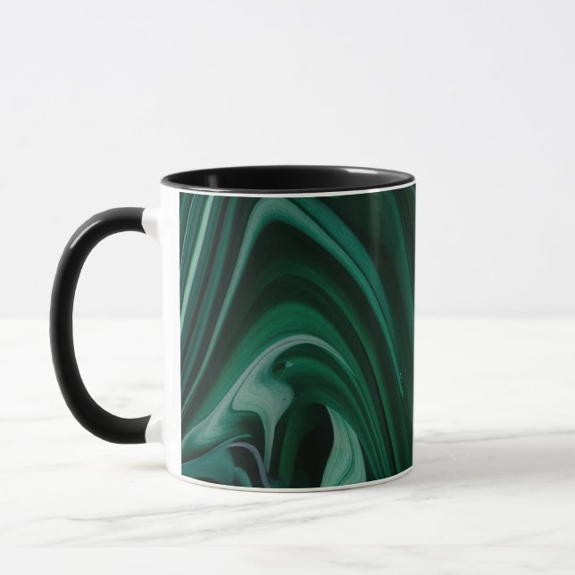 Flüssige grüne Waldacryl-Tasse Tasse (Links)