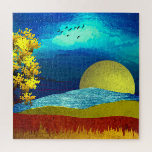 Flüssige Himmelslandschaft Puzzle