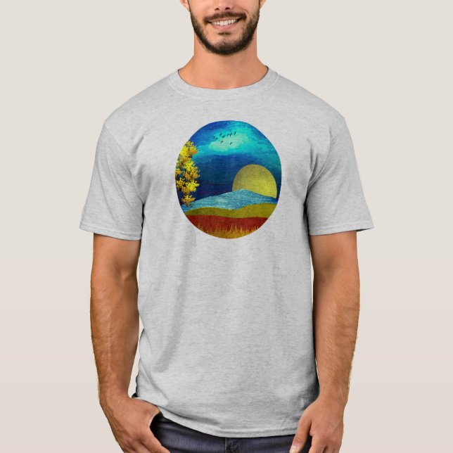 Flüssige Himmelslandschaft T-Shirt (Vorderseite)