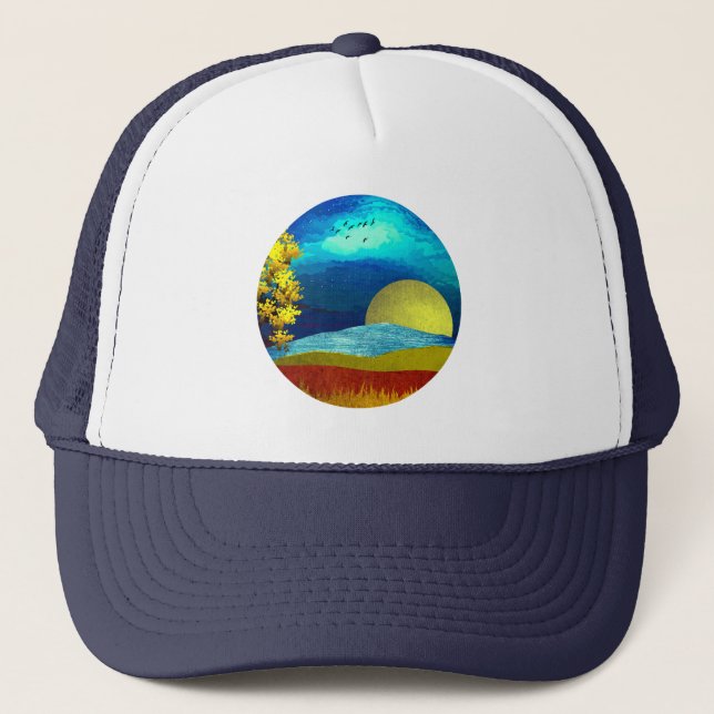 Flüssige Himmelslandschaft Truckerkappe (Vorderseite)