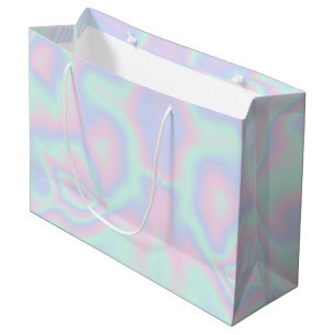 Flüssige Imitat Holographische Textur Große Geschenktüte