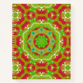 Flüssige Kunst-Mandala-Muster für die Feiertage  Notizbuch
