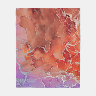 Flüssige Kunst. Moderne abstrakte farbenfrohe Hint Fleecedecke