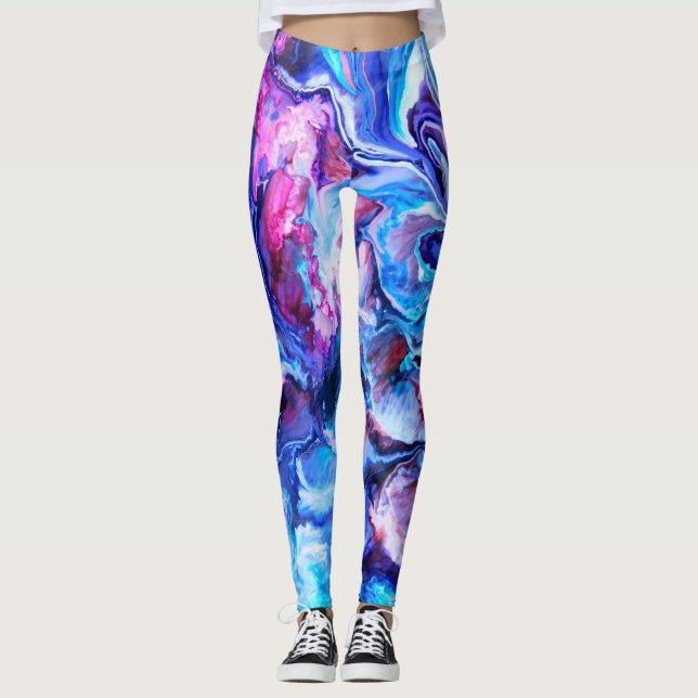 Flüssige Kunst-Yoga-Hosen Leggings (Vorderseite)