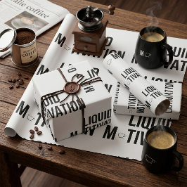 Flüssige Motivation Moderner Kaffeetrinker  Geschenkpapier