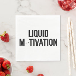 Flüssige Motivation Moderner Kaffeetrinker  Serviette