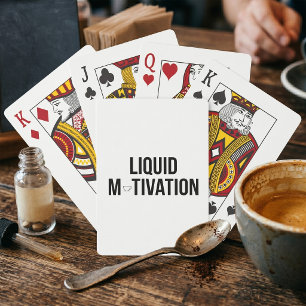 Flüssige Motivation Moderner Kaffeetrinker Spielkarten