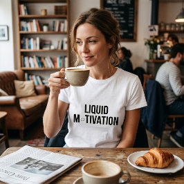 Flüssige Motivation Moderner Kaffeeverwöhnter  T-Shirt