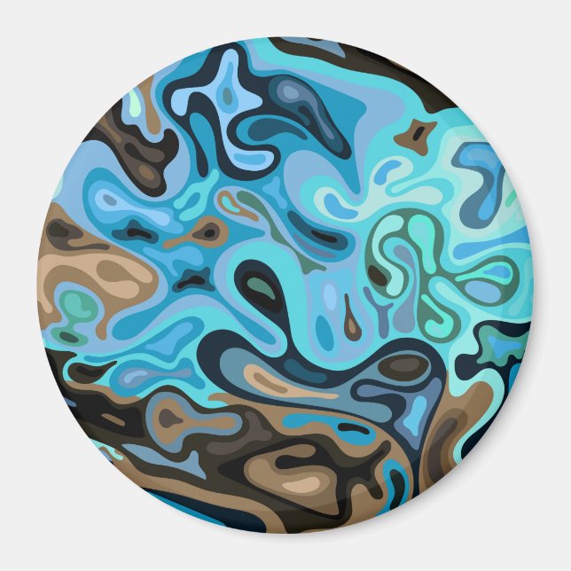 Flüssige Oberfläche 6 Magnet (Vorne)