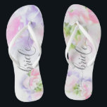 FLÜSSIGE PLATTERBSEN BREITE FLIP FLOPS<br><div class="desc">Bride Sandals für die Kollektion - Blumenchic Hochzeitsstimmung in Rosa und Lavendel mit hübscher Kalligraphie und modernen Schriftart</div>