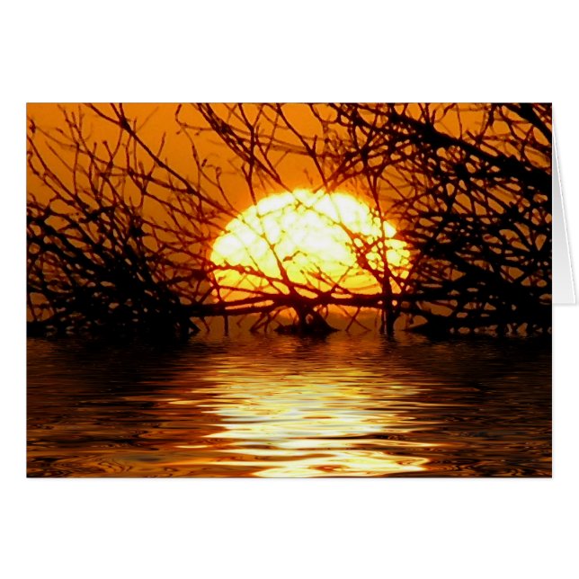 Flüssige Sonnenuntergang KARTE (Vorderseite (Horizontal))